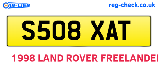 S508XAT are the vehicle registration plates.
