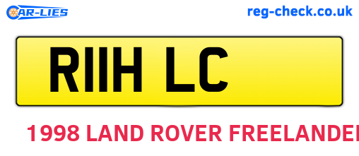 R11HLC are the vehicle registration plates.