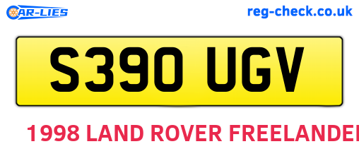 S390UGV are the vehicle registration plates.