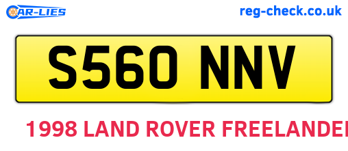 S560NNV are the vehicle registration plates.