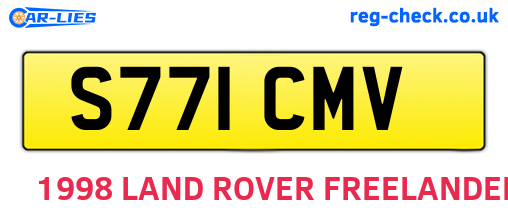 S771CMV are the vehicle registration plates.