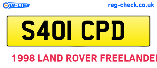 S401CPD are the vehicle registration plates.