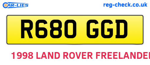 R680GGD are the vehicle registration plates.
