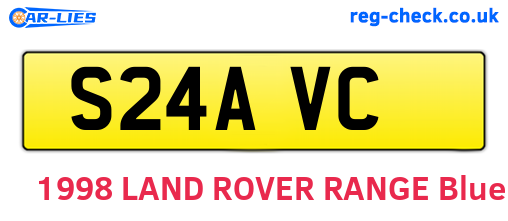 S24AVC are the vehicle registration plates.