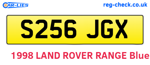 S256JGX are the vehicle registration plates.