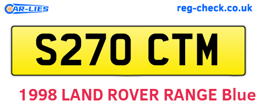 S270CTM are the vehicle registration plates.