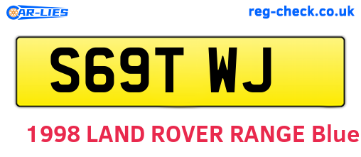 S69TWJ are the vehicle registration plates.
