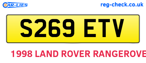 S269ETV are the vehicle registration plates.