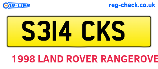 S314CKS are the vehicle registration plates.