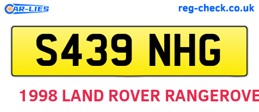 S439NHG are the vehicle registration plates.