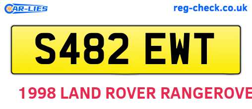 S482EWT are the vehicle registration plates.