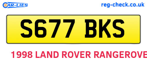 S677BKS are the vehicle registration plates.