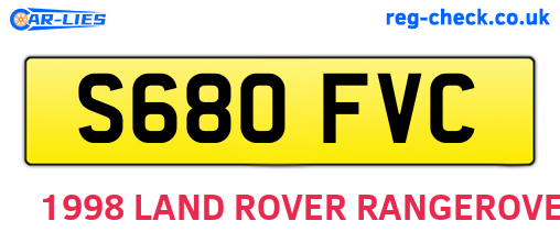 S680FVC are the vehicle registration plates.