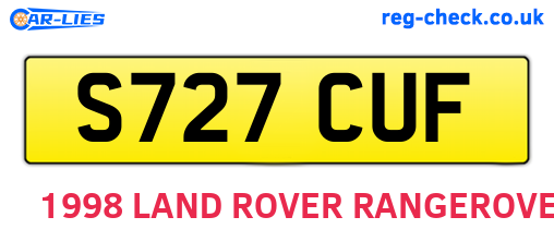 S727CUF are the vehicle registration plates.