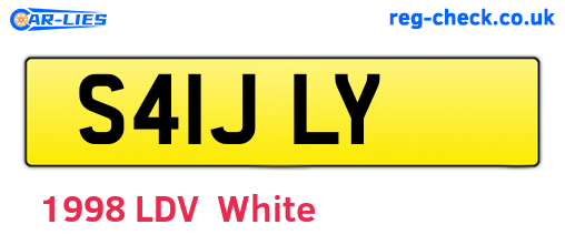 S41JLY are the vehicle registration plates.