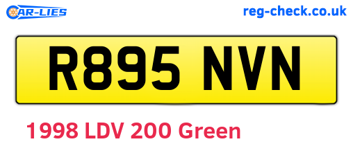 R895NVN are the vehicle registration plates.