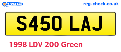 S450LAJ are the vehicle registration plates.