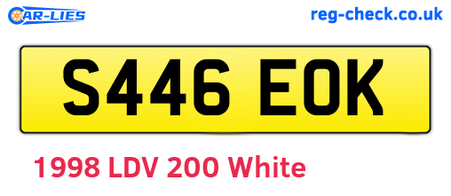 S446EOK are the vehicle registration plates.