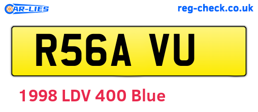 R56AVU are the vehicle registration plates.