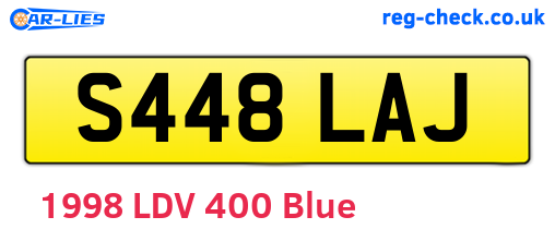 S448LAJ are the vehicle registration plates.
