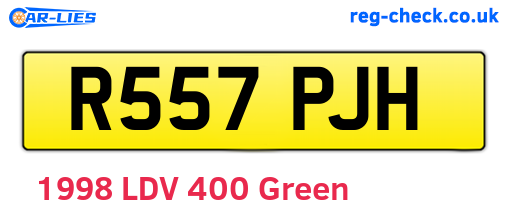 R557PJH are the vehicle registration plates.