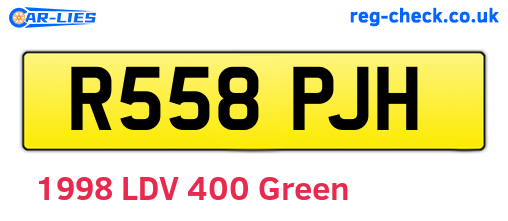 R558PJH are the vehicle registration plates.