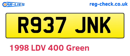 R937JNK are the vehicle registration plates.