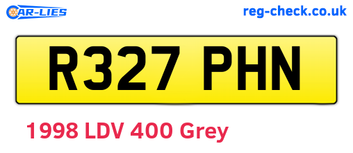 R327PHN are the vehicle registration plates.