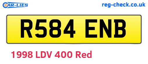R584ENB are the vehicle registration plates.