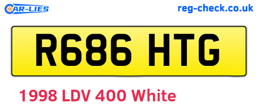 R686HTG are the vehicle registration plates.