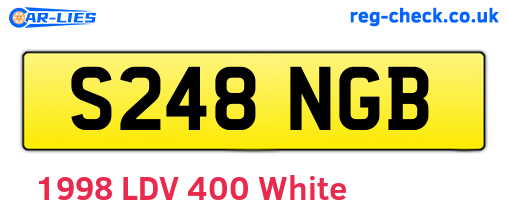 S248NGB are the vehicle registration plates.