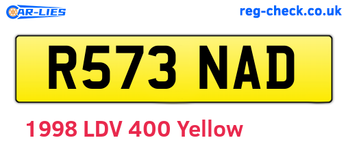 R573NAD are the vehicle registration plates.