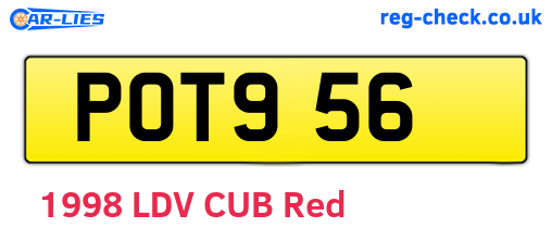 POT956 are the vehicle registration plates.