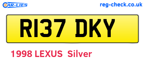 R137DKY are the vehicle registration plates.