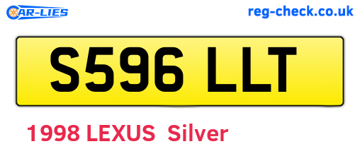 S596LLT are the vehicle registration plates.