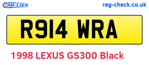 R914WRA are the vehicle registration plates.