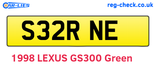S32RNE are the vehicle registration plates.