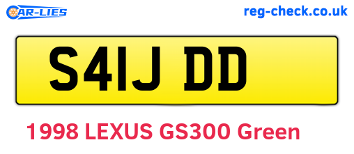 S41JDD are the vehicle registration plates.