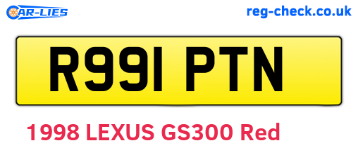 R991PTN are the vehicle registration plates.