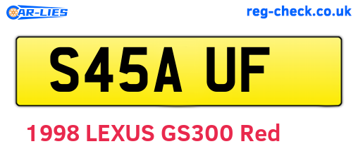 S45AUF are the vehicle registration plates.