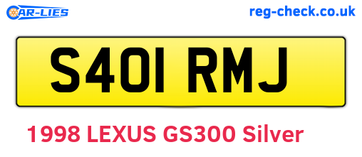 S401RMJ are the vehicle registration plates.