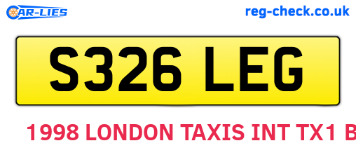 S326LEG are the vehicle registration plates.