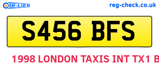 S456BFS are the vehicle registration plates.