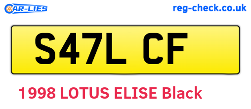 S47LCF are the vehicle registration plates.