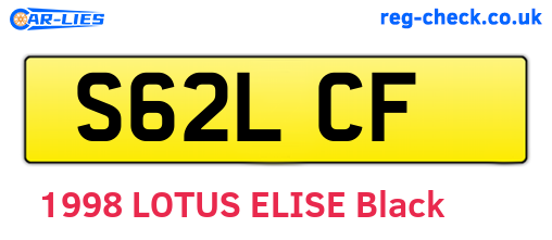 S62LCF are the vehicle registration plates.