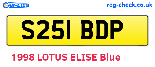 S251BDP are the vehicle registration plates.