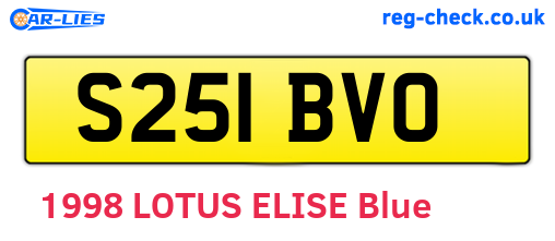 S251BVO are the vehicle registration plates.