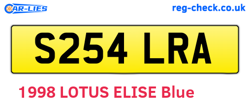 S254LRA are the vehicle registration plates.