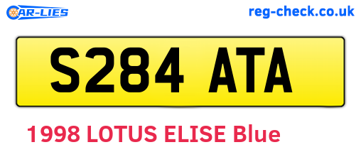 S284ATA are the vehicle registration plates.