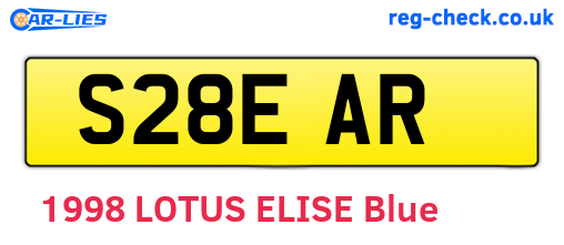 S28EAR are the vehicle registration plates.